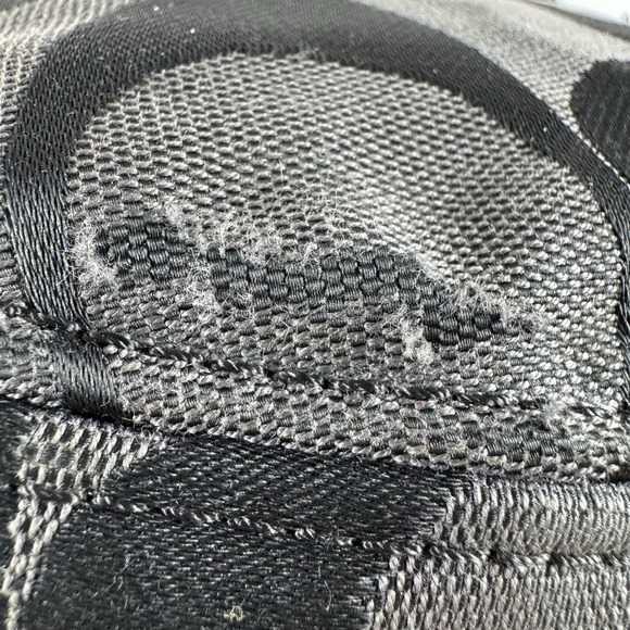 Vtg Coach Y2K Signature C Jacquard Hobo Shoulder Bag Black Leather Trim - Picture 12 of 16